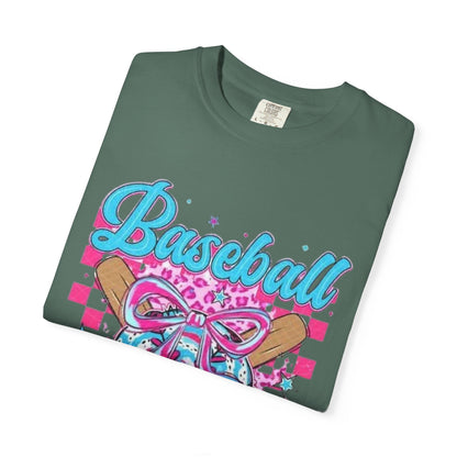 Baseball Mama T-Shirt — Pink & Blue Graphic Tee