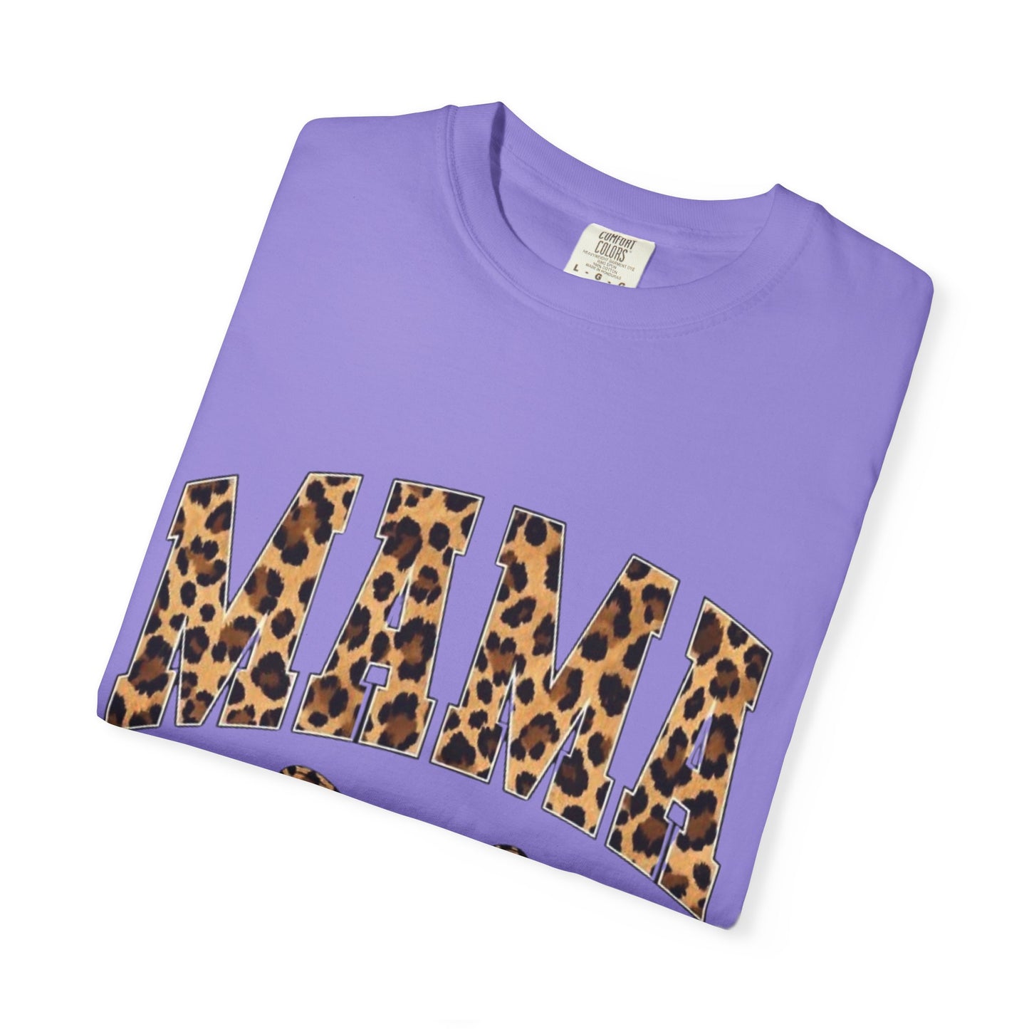 Mama Leopard Print T-Shirt — Cheeta Bow Graphic Tee for Moms