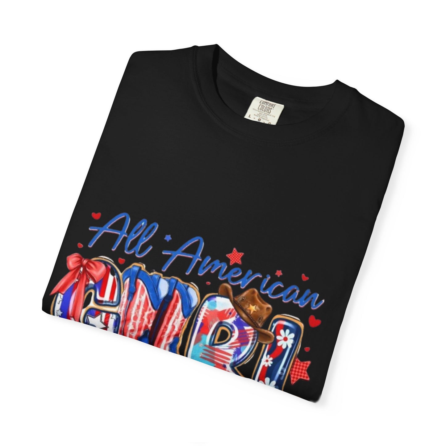 All American Girl T-Shirt – Patriotic 4th of July Graphic Tee