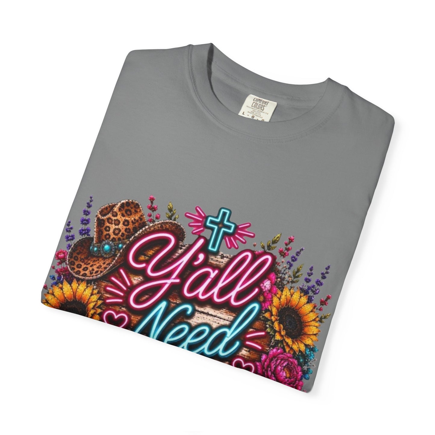 Y'all Need Jesus T-Shirt — Floral Cowboy Boot Christian Graphic Tee