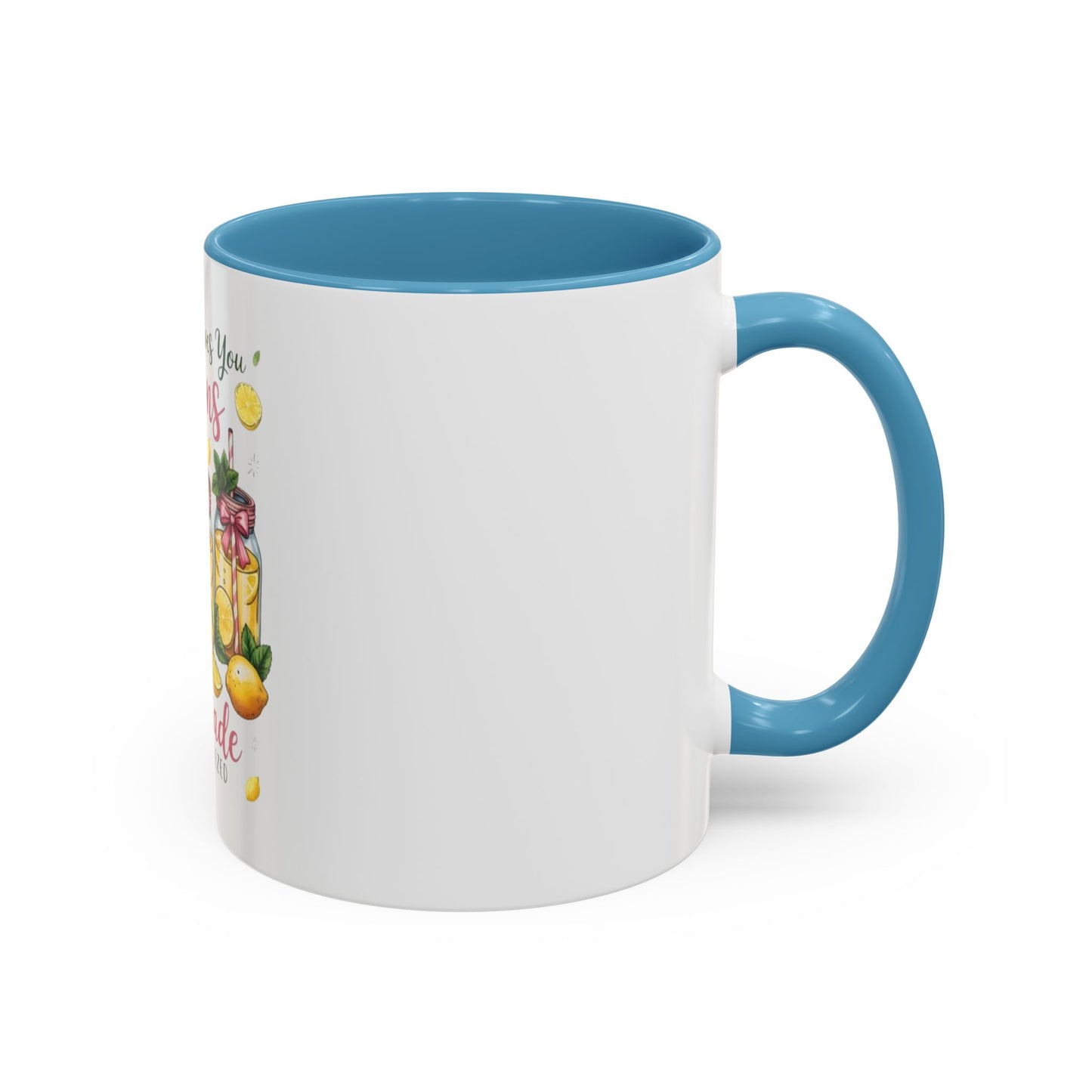 When Life Gives You Lemons Lemonade Accent Coffee Mug – Fresh Squeezed Citrus Gift