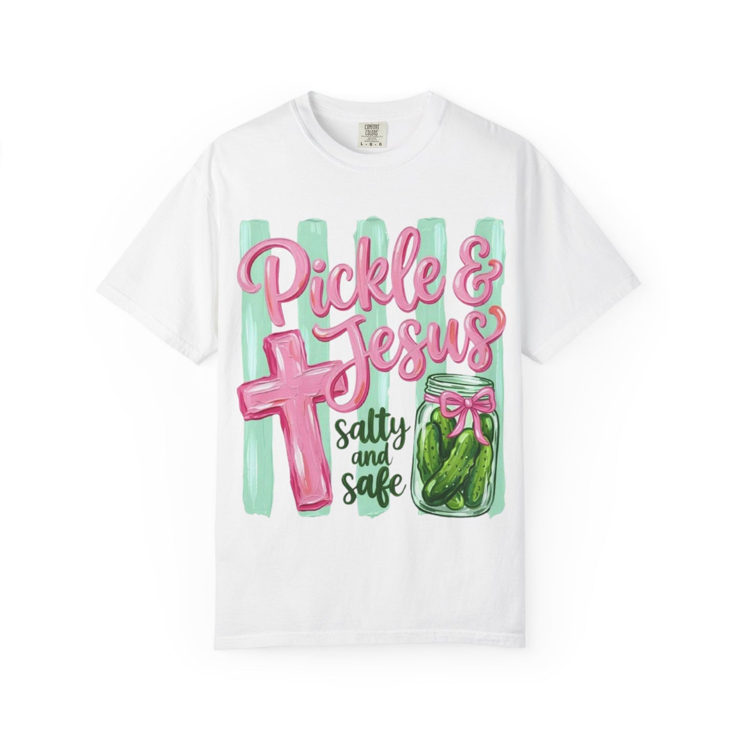 Pickle & Jesus T‑Shirt — Salty and Safe Christian Graphic Tee