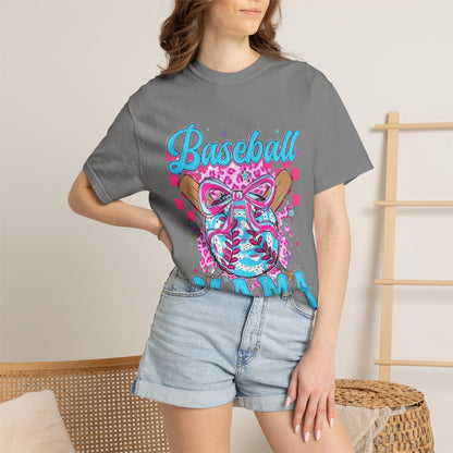 Baseball Mama T-Shirt — Pink & Blue Graphic Tee