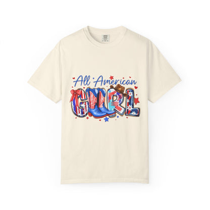 All American Girl T-Shirt – Patriotic 4th of July Graphic Tee