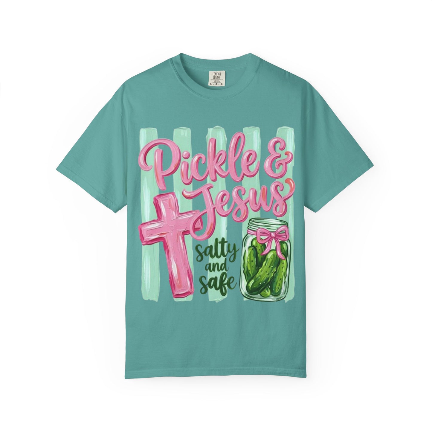 Pickle & Jesus T‑Shirt — Salty and Safe Christian Graphic Tee