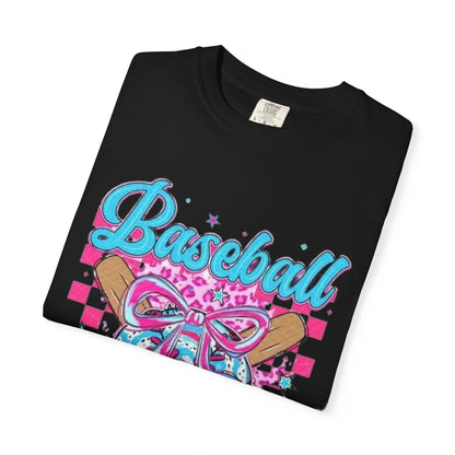 Baseball Mama T-Shirt — Pink & Blue Graphic Tee