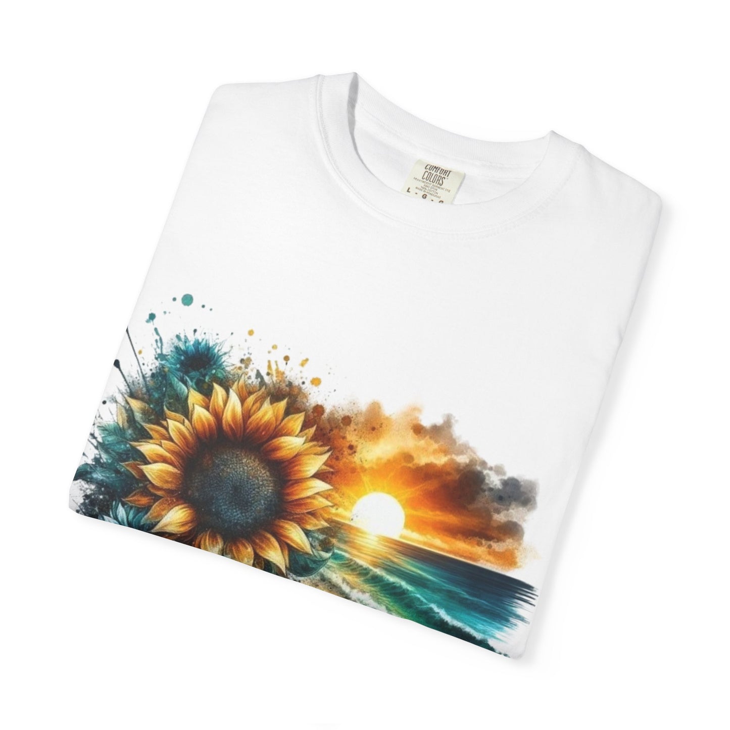 Sunflower Sea Turtle Sunset T-Shirt