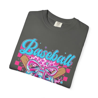 Baseball Mama T-Shirt — Pink & Blue Graphic Tee