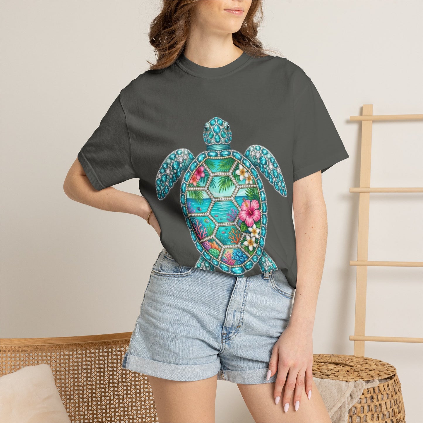 Sea Turtle Floral T-Shirt — Tropical Hawaiian