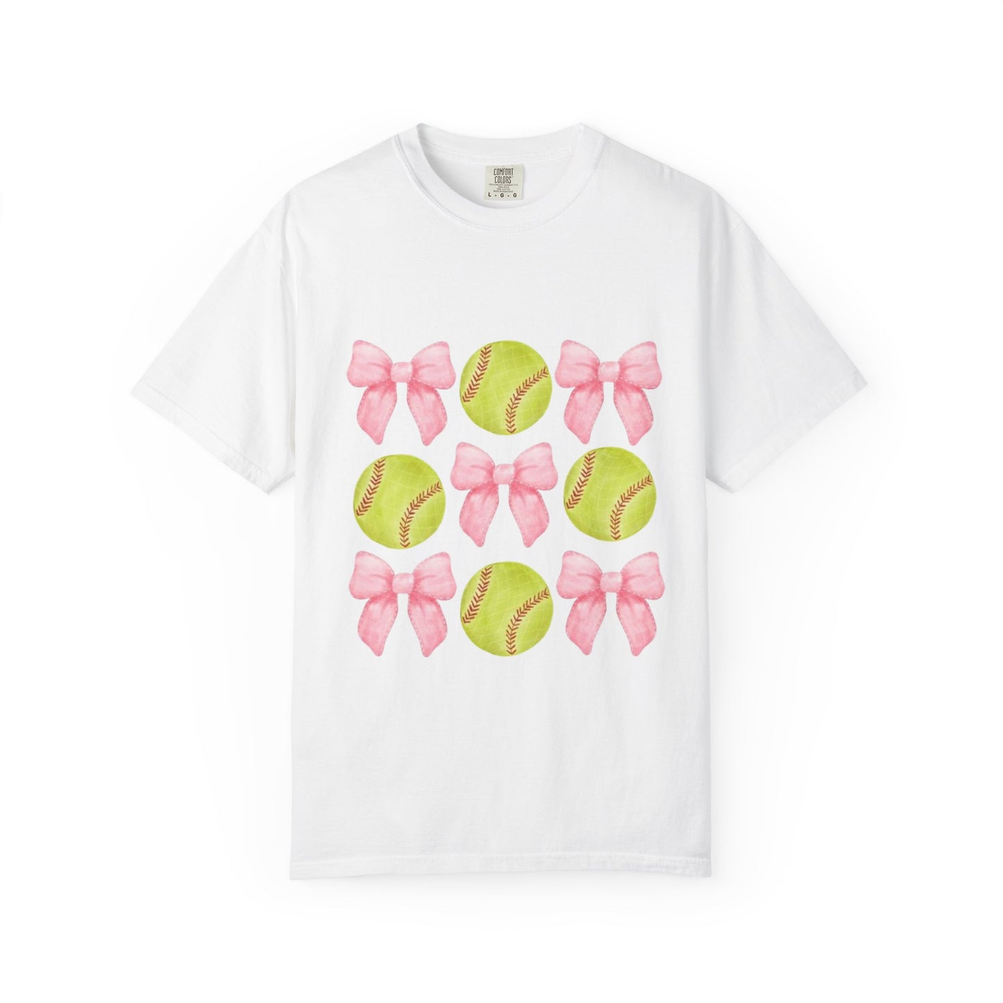 Softball & Pink Bows T-Shirt