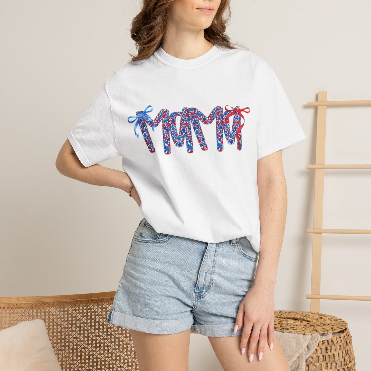 Patriotic Flip-Flop Graphic T-Shirt — Red, White & Blue Summer Tee