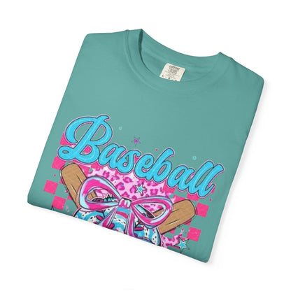 Baseball Mama T-Shirt — Pink & Blue Graphic Tee