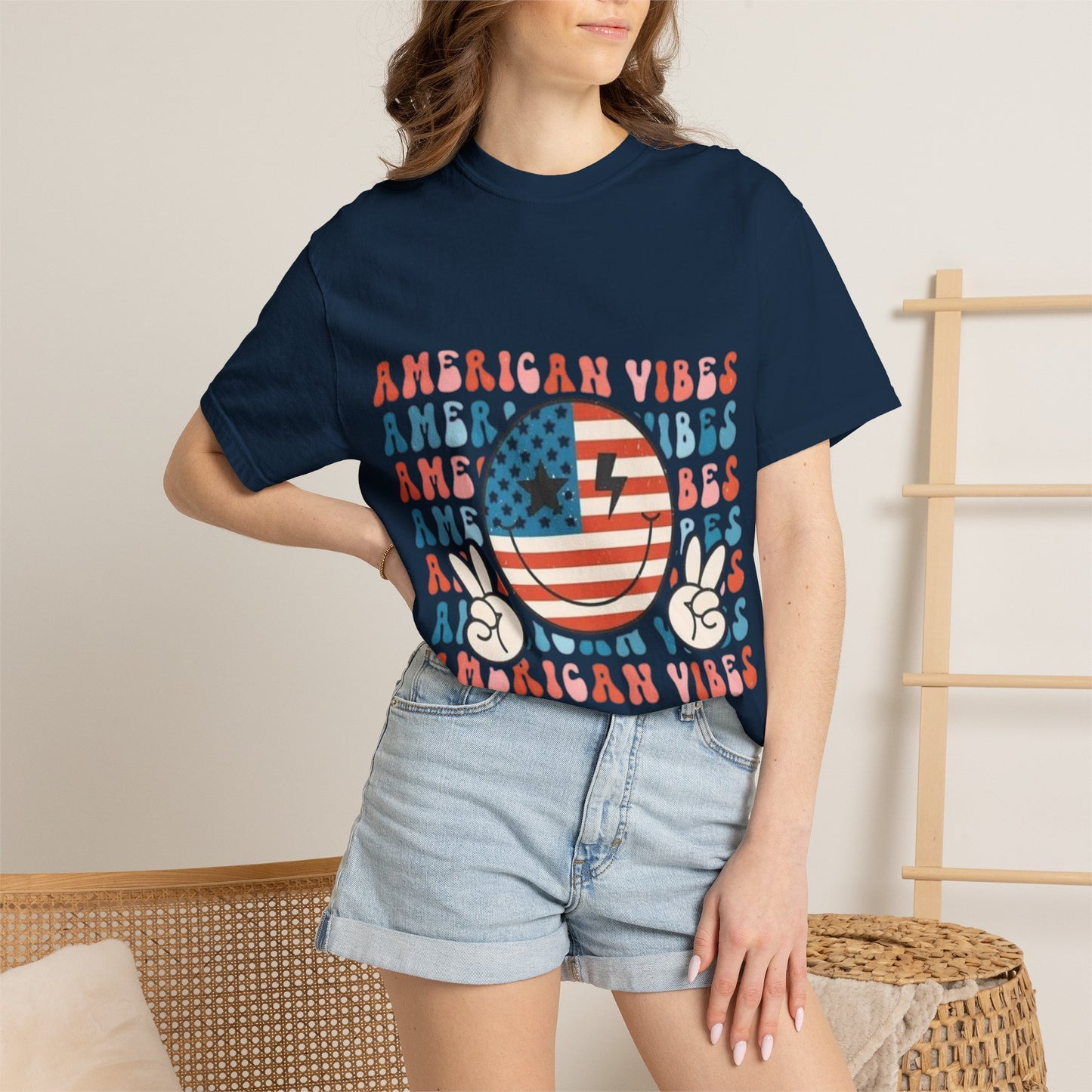 American Vibes Retro Flag T-Shirt