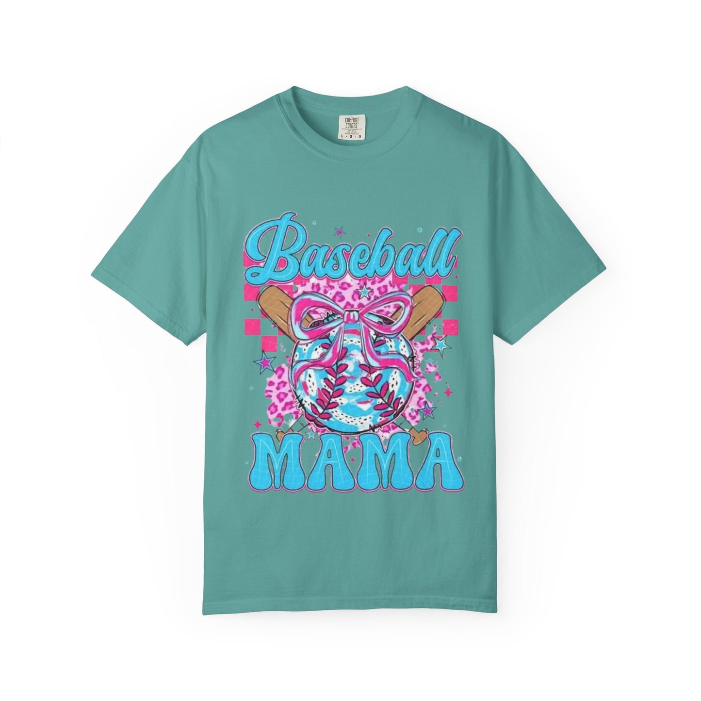 Baseball Mama T-Shirt — Pink & Blue Graphic Tee