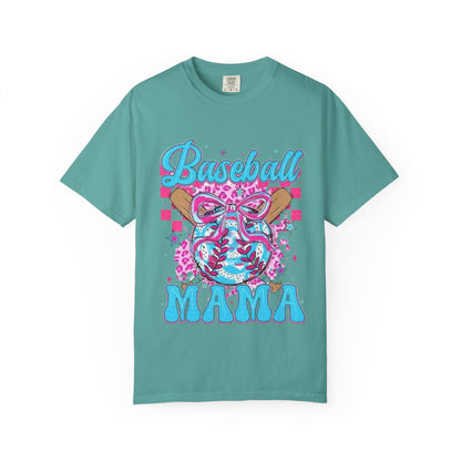 Baseball Mama T-Shirt — Pink & Blue Graphic Tee