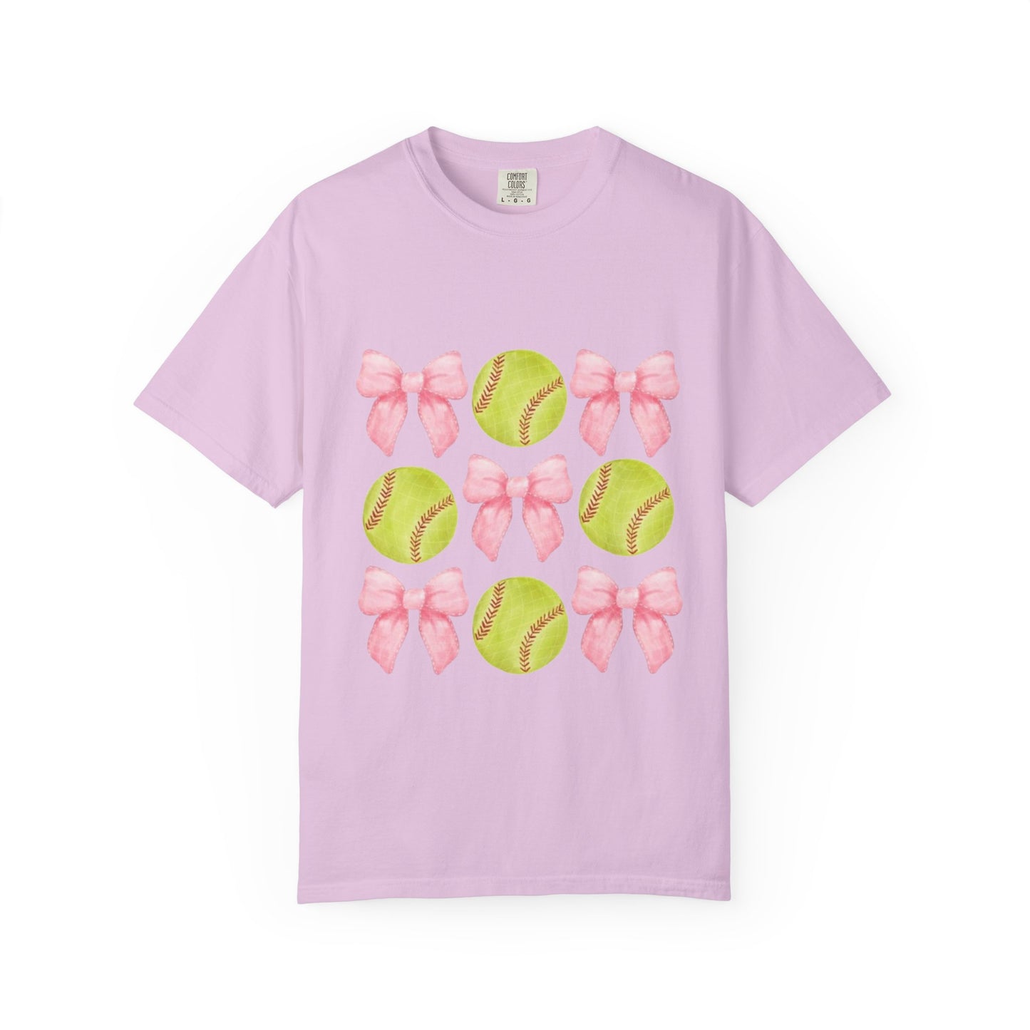 Softball & Pink Bows T-Shirt