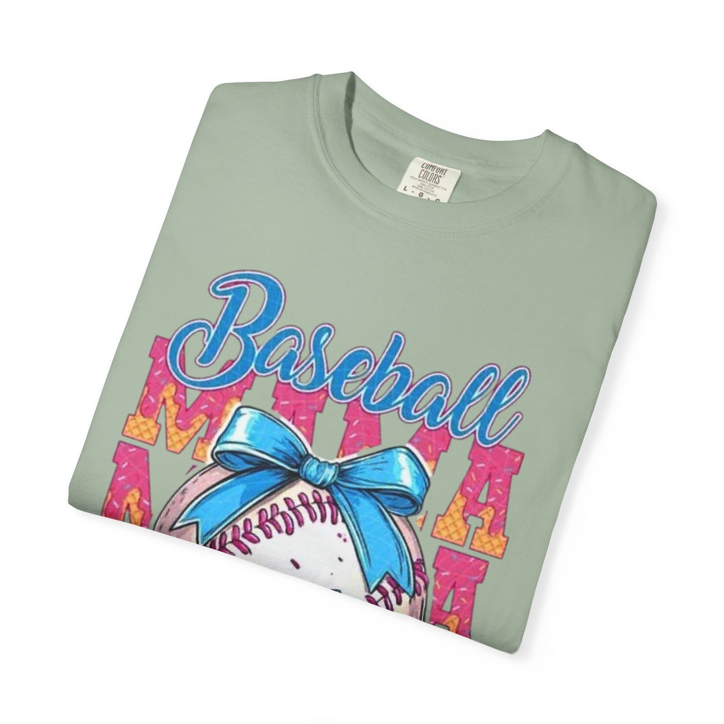 Baseball Mama T-Shirt — Cute Drip Baseball Design with Bow