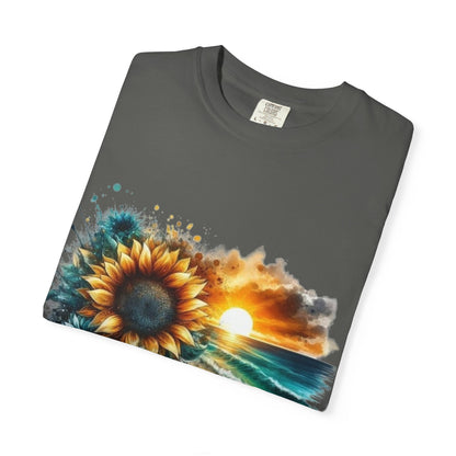 Sunflower Sea Turtle Sunset T-Shirt