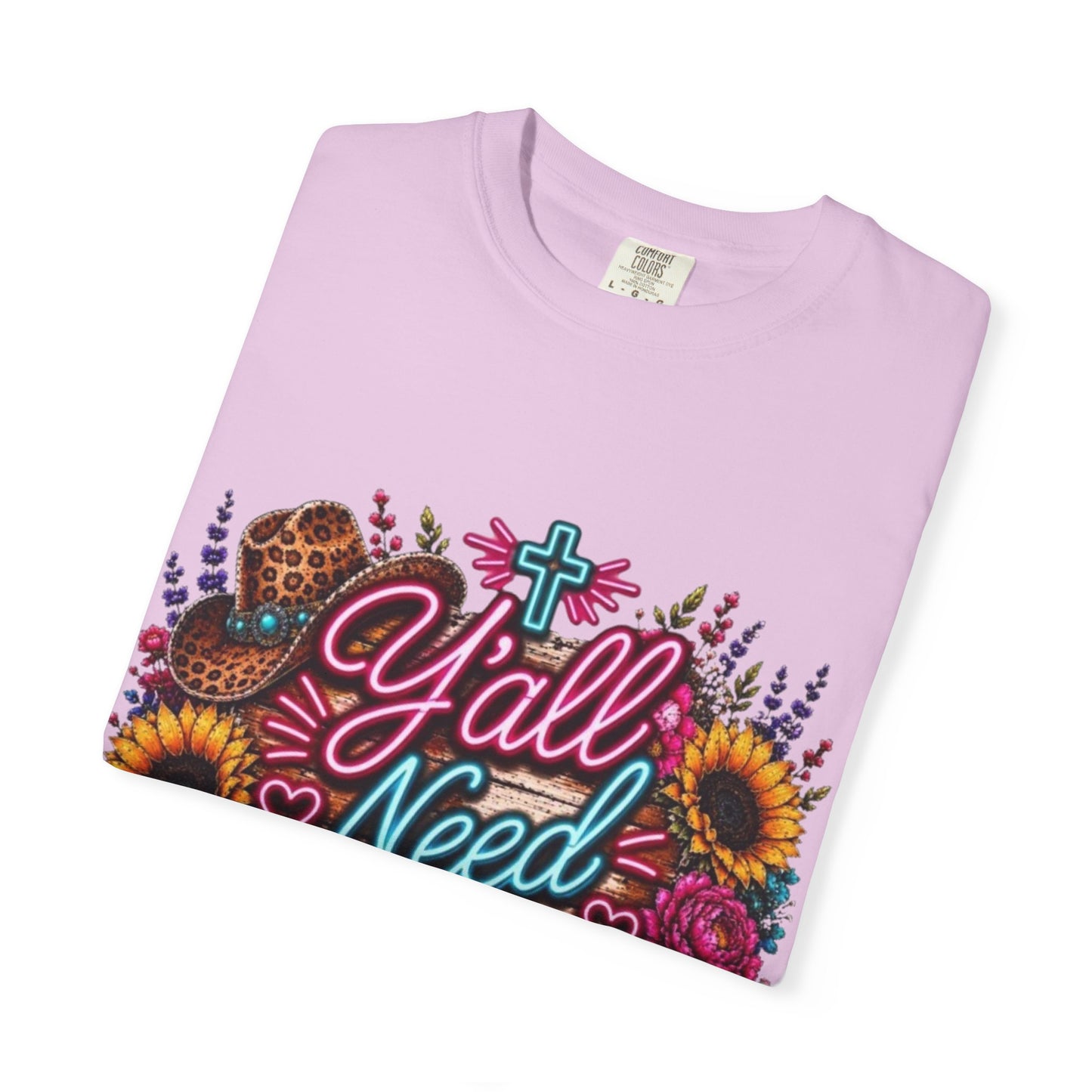Y'all Need Jesus T-Shirt — Floral Cowboy Boot Christian Graphic Tee