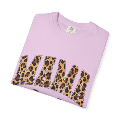 Mama Leopard Print T-Shirt — Cheeta Bow Graphic Tee for Moms