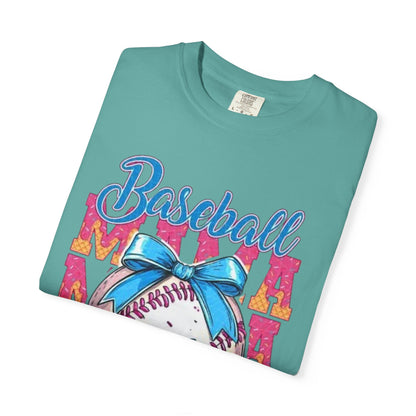 Baseball Mama T-Shirt — Cute Drip Baseball Design with Bow