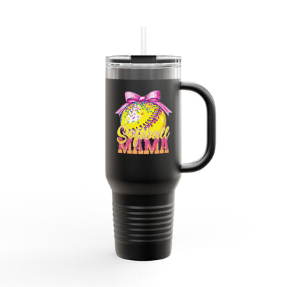 40oz Insulated Travel Mug — Summer Mama Lemonade Design