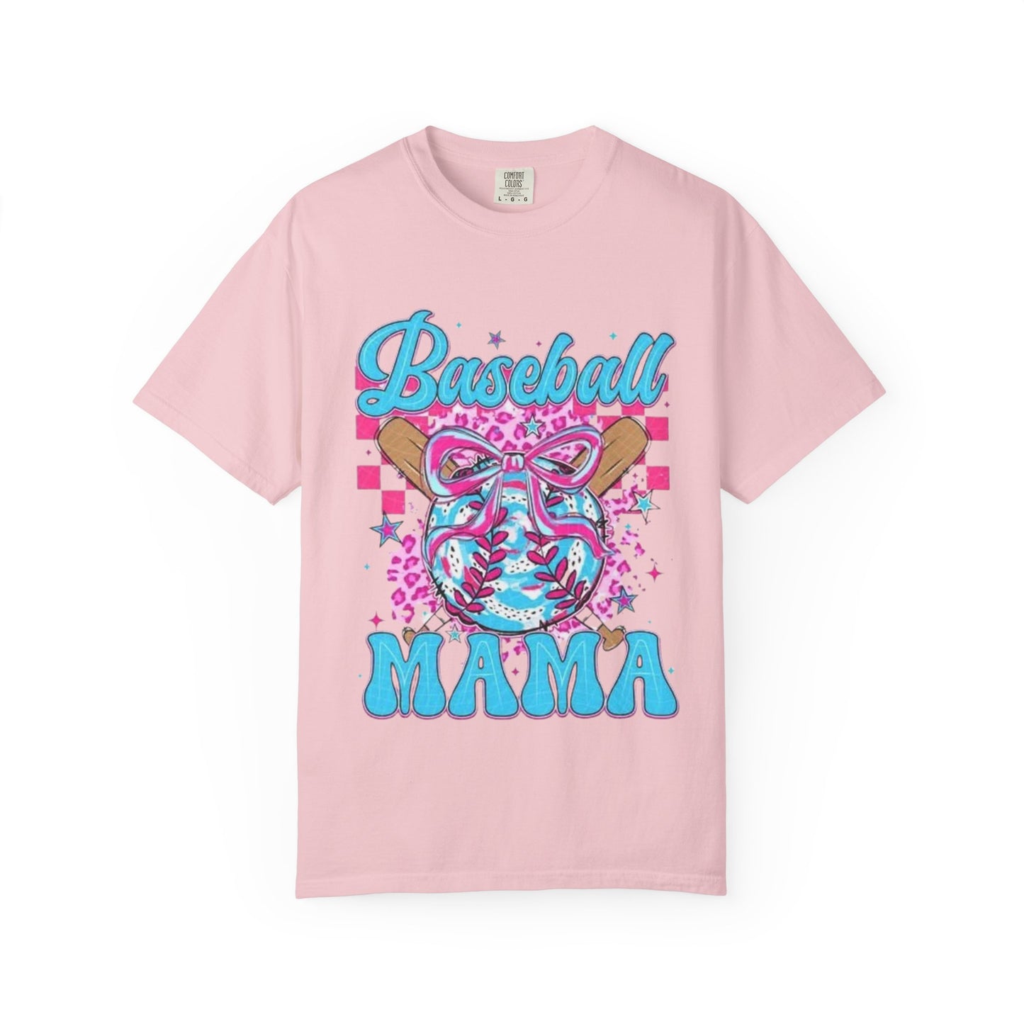 Baseball Mama T-Shirt — Pink & Blue Graphic Tee