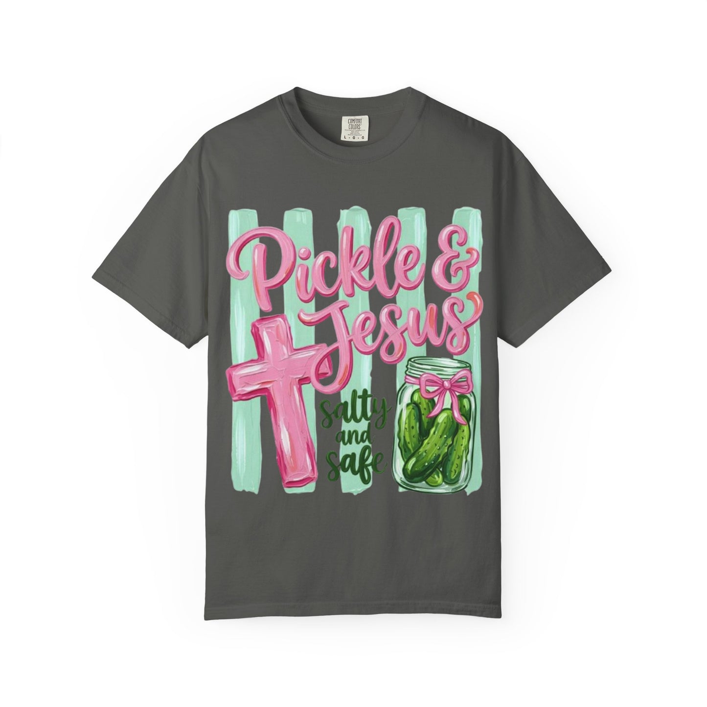 Pickle & Jesus T‑Shirt — Salty and Safe Christian Graphic Tee