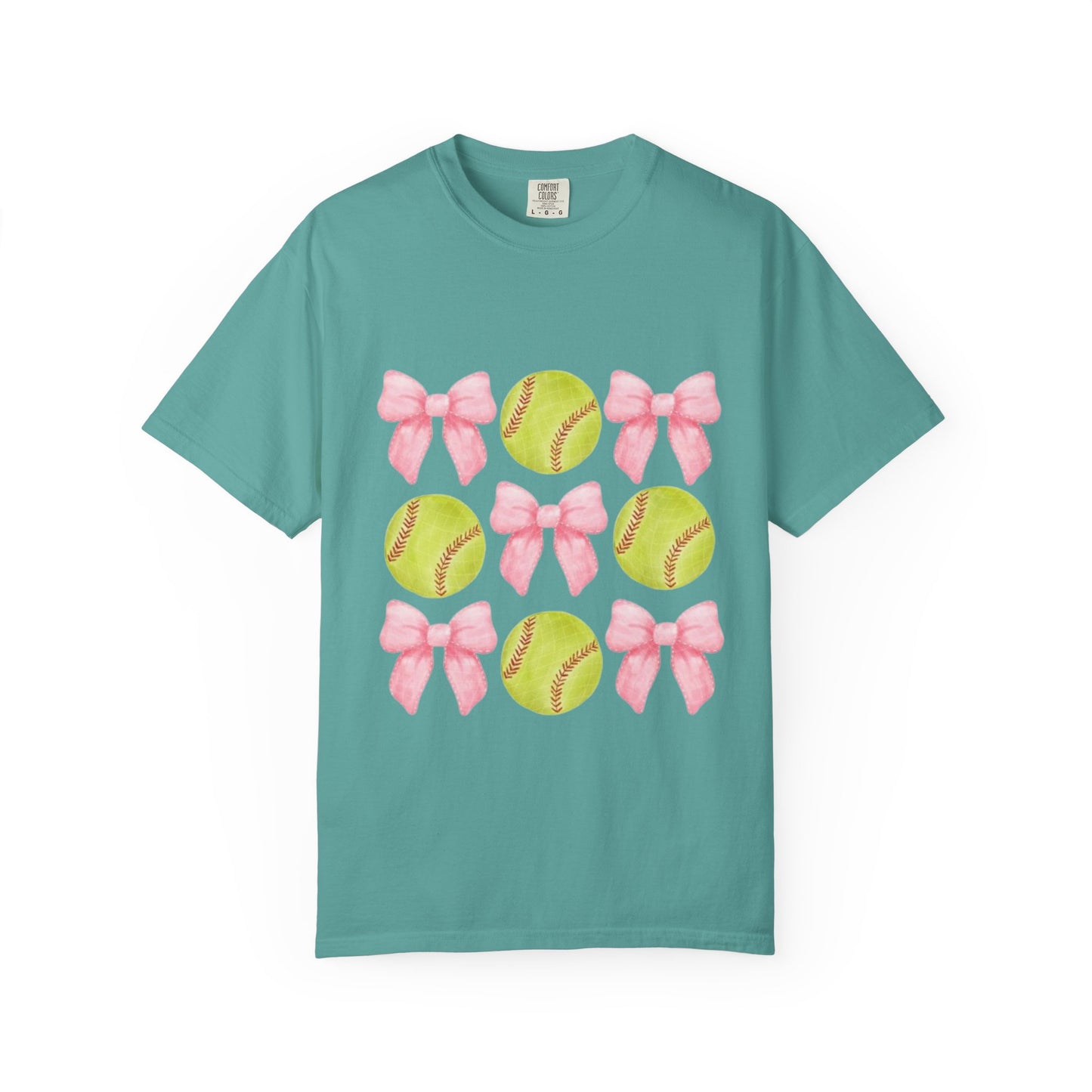 Softball & Pink Bows T-Shirt