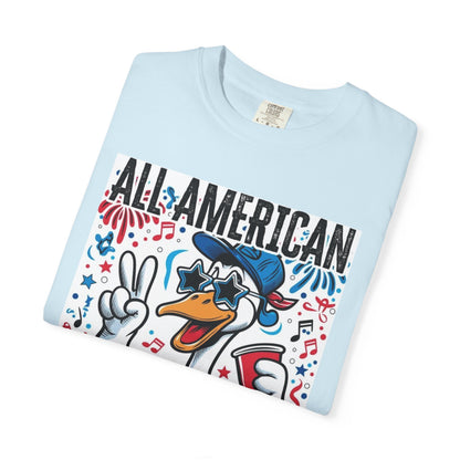 All American Bruh Duck Graphic T-Shirt — Patriotic 4th of July Tee