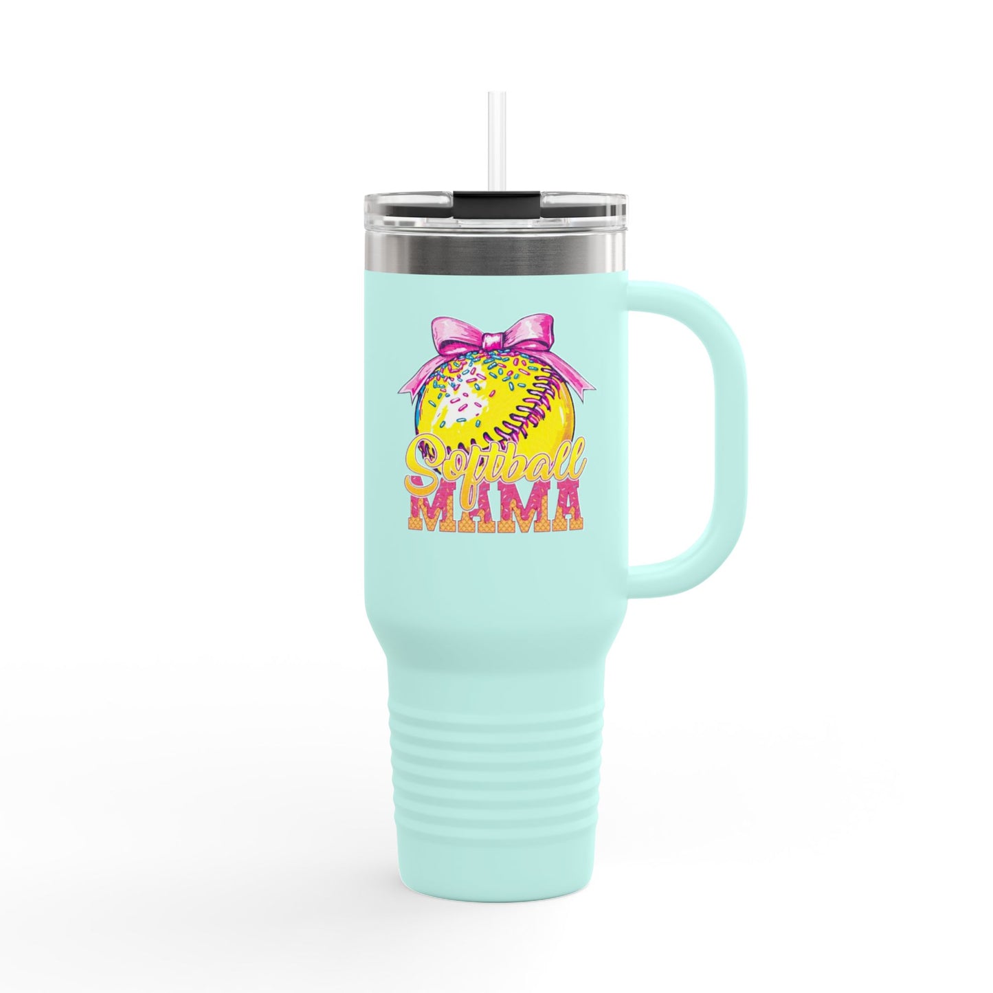 40oz Insulated Travel Mug — Summer Mama Lemonade Design