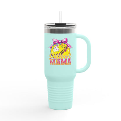 40oz Insulated Travel Mug — Summer Mama Lemonade Design