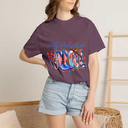 All American Girl T-Shirt – Patriotic 4th of July Graphic Tee