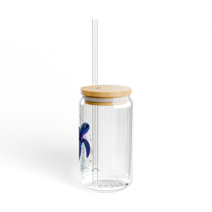 Sea Turtle Sipper Glass - 16oz Insulated Eco Straw Tumbler