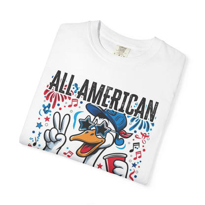 All American Bruh Duck Graphic T-Shirt — Patriotic 4th of July Tee