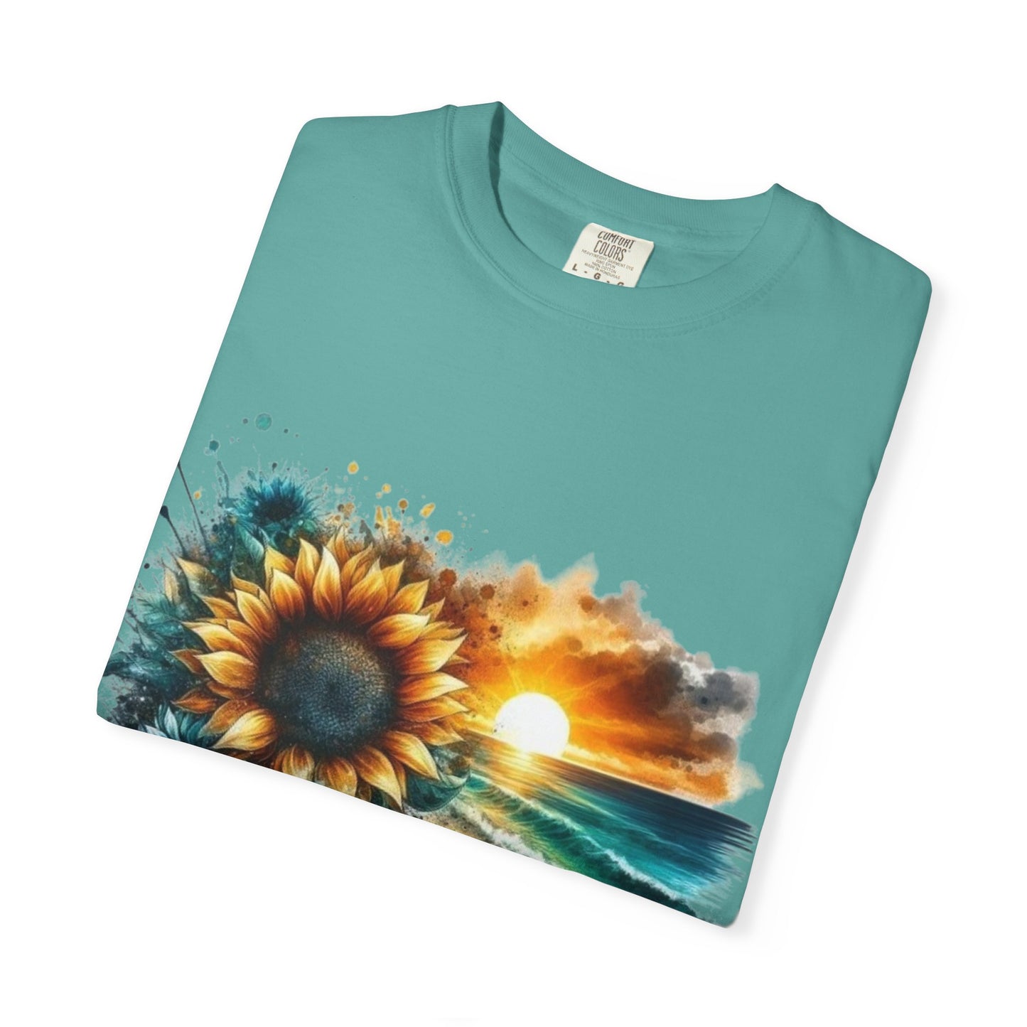 Sunflower Sea Turtle Sunset T-Shirt