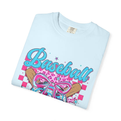 Baseball Mama T-Shirt — Pink & Blue Graphic Tee