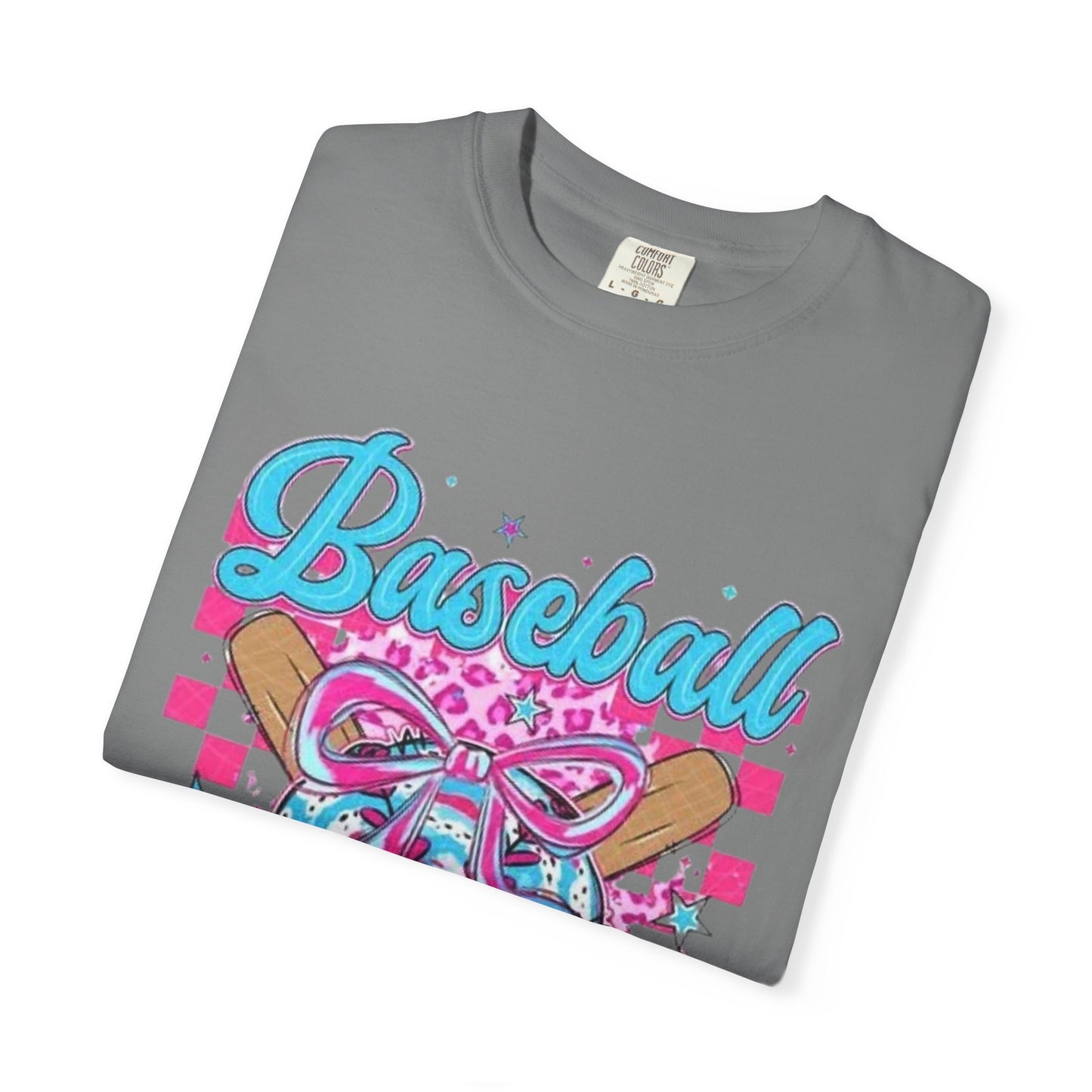 Baseball Mama T-Shirt — Pink & Blue Graphic Tee