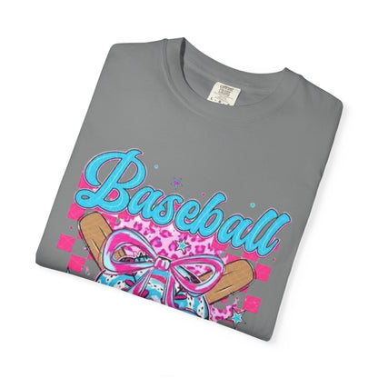 Baseball Mama T-Shirt — Pink & Blue Graphic Tee