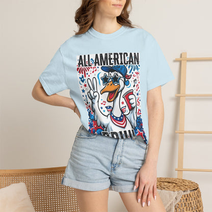 All American Bruh Duck Graphic T-Shirt — Patriotic 4th of July Tee
