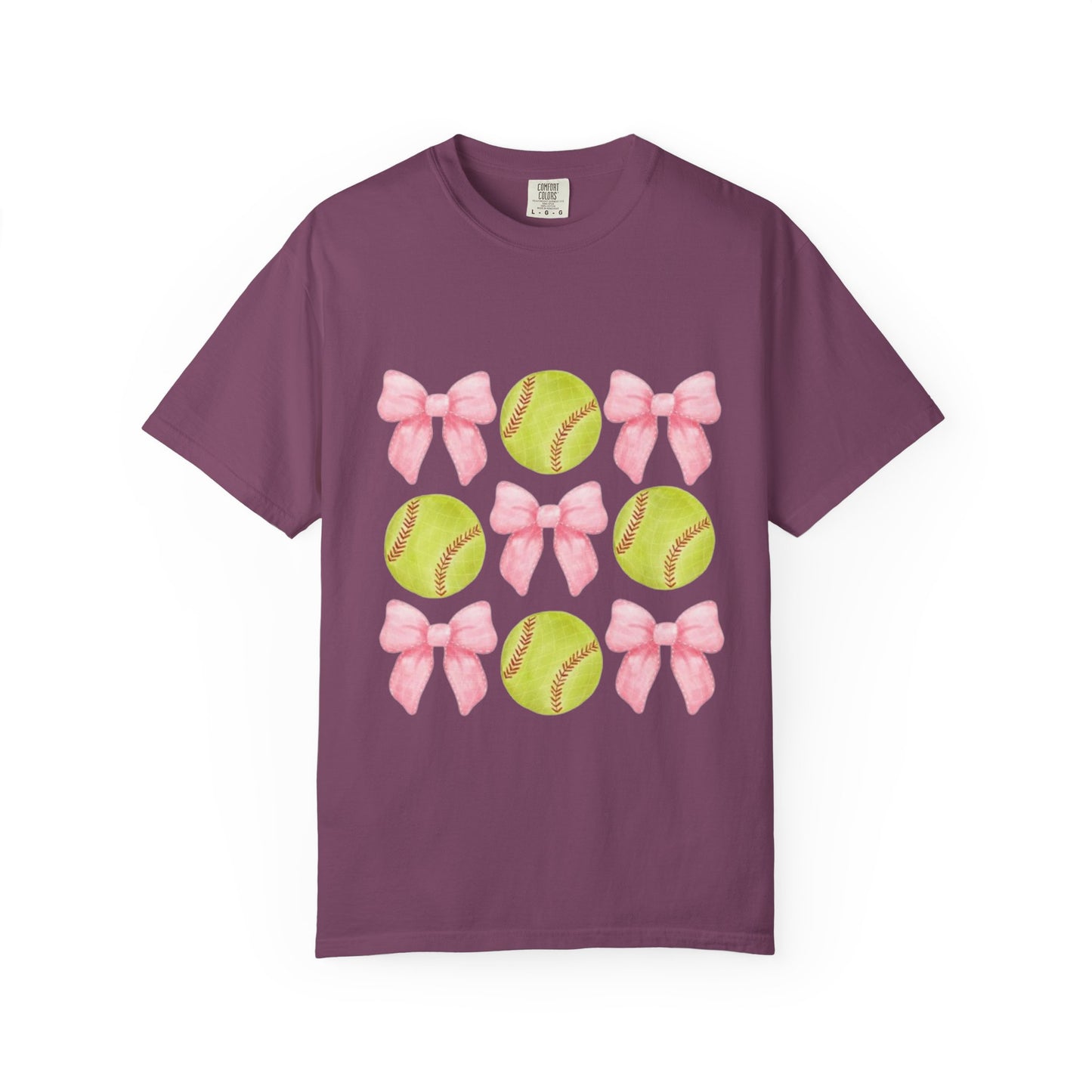 Softball & Pink Bows T-Shirt