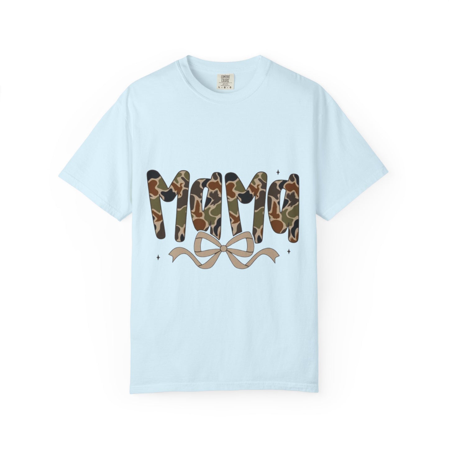 Mama Camo Bow T-Shirt — Military Print Mom Tee for Mother's Day & Everyday