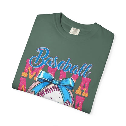 Baseball Mama T-Shirt — Cute Drip Baseball Design with Bow