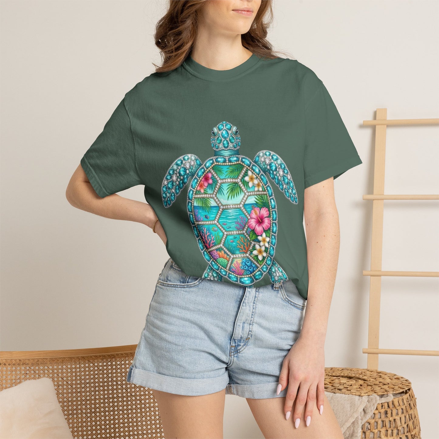 Sea Turtle Floral T-Shirt — Tropical Hawaiian