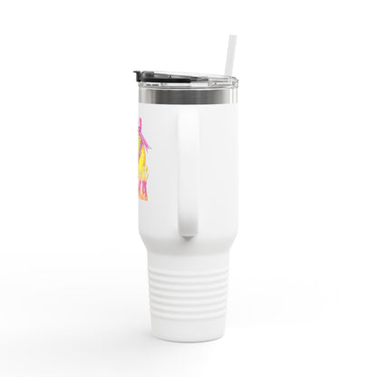 40oz Insulated Travel Mug — Summer Mama Lemonade Design