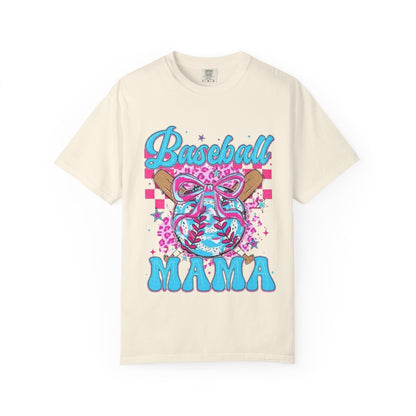Baseball Mama T-Shirt — Pink & Blue Graphic Tee
