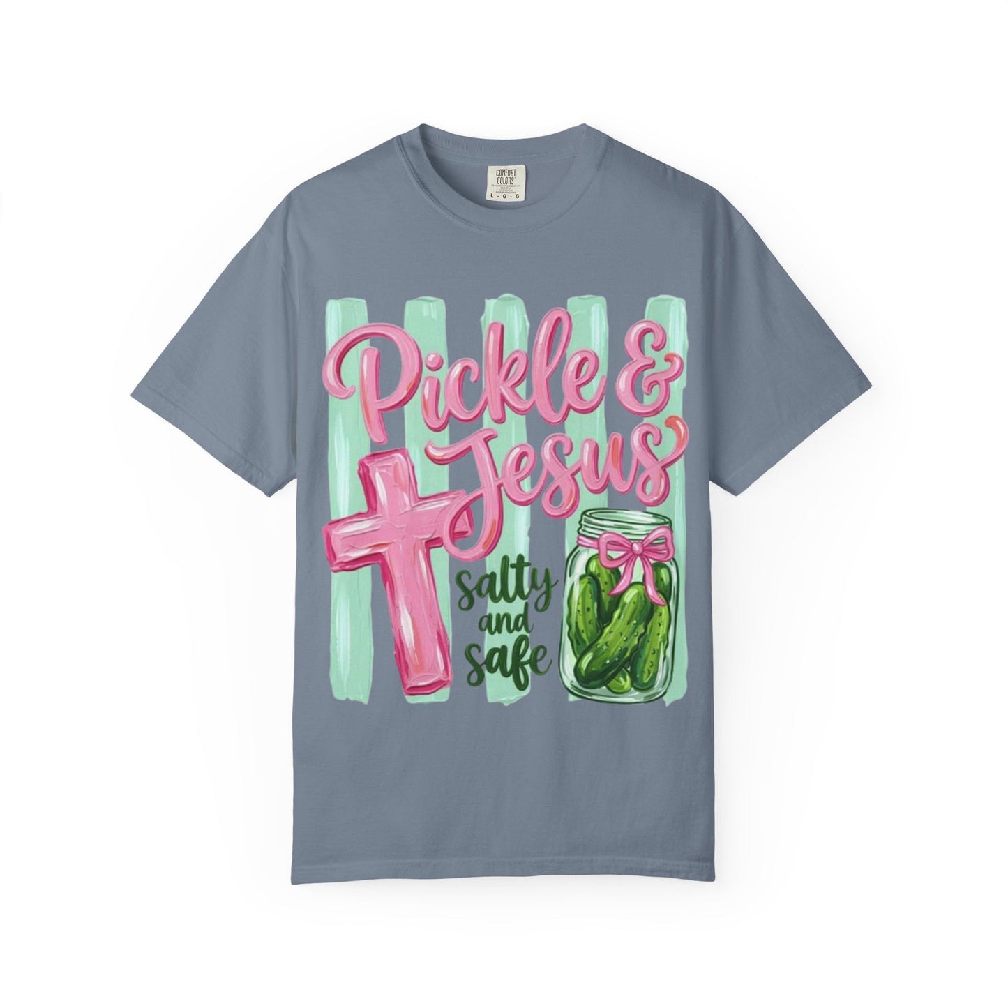 Pickle & Jesus T‑Shirt — Salty and Safe Christian Graphic Tee