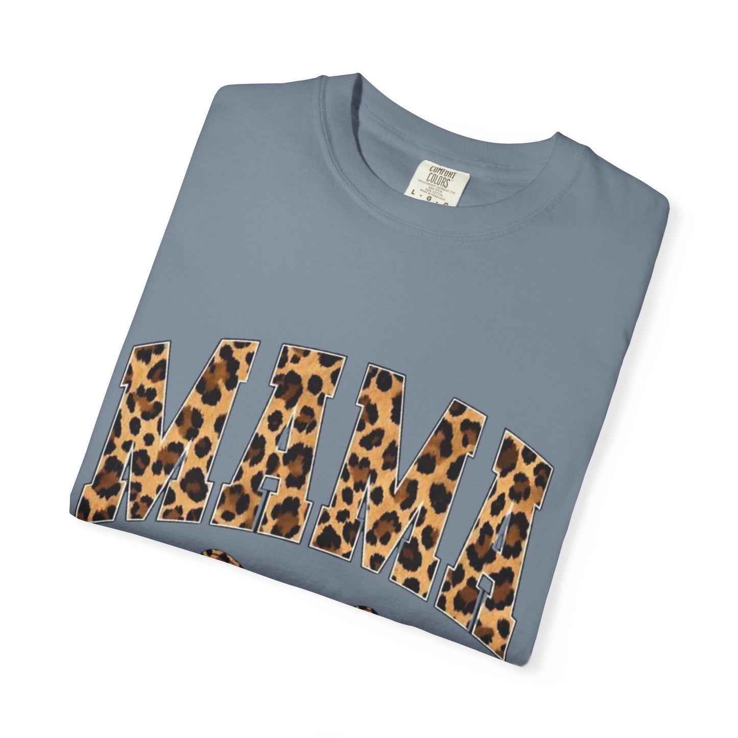 Mama Leopard Print T-Shirt — Cheeta Bow Graphic Tee for Moms