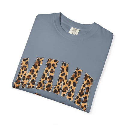Mama Leopard Print T-Shirt — Cheeta Bow Graphic Tee for Moms